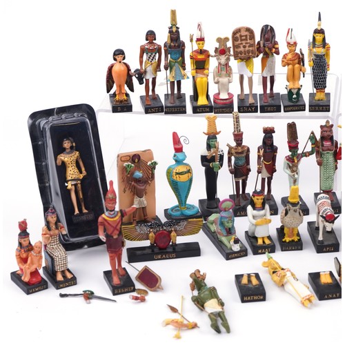 1386 - Collection of Gods of Ancient Egypt figures, the largest 12.5cm high