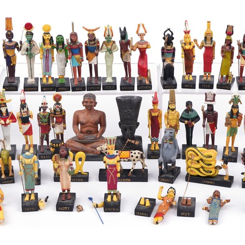 1386 - Collection of Gods of Ancient Egypt figures, the largest 12.5cm high