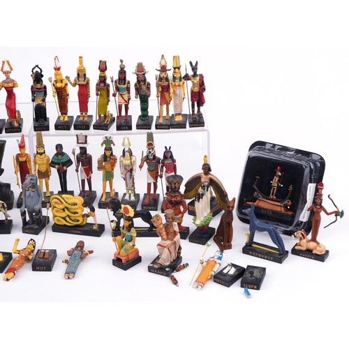 1386 - Collection of Gods of Ancient Egypt figures, the largest 12.5cm high