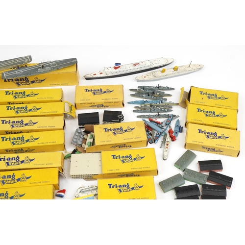 1583 - Collection of diecast Tri-ang Waterline Models by Minic, some with boxes, including SS United States... 