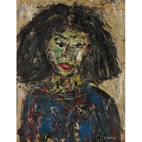 Manner of Joan Eardley - Abstract composition, portrait of a figure ...