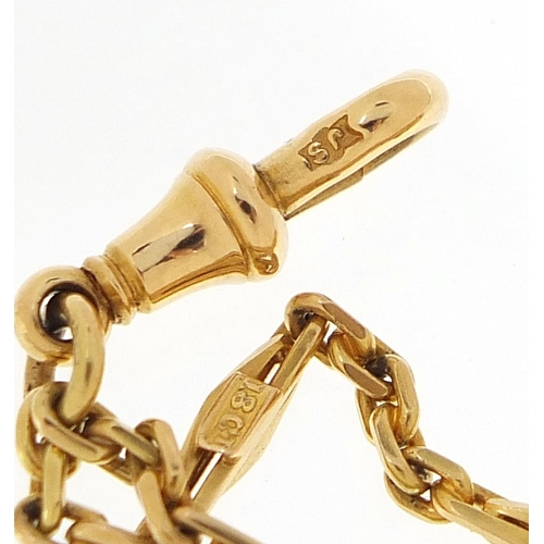 2012 - 18ct gold Longuard chain, 160cm in length, 47.6g