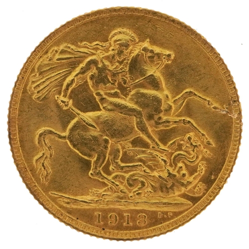 72 - George V 1913 gold sovereign - this lot is sold without buyer’s premium, the hammer price is the pri... 