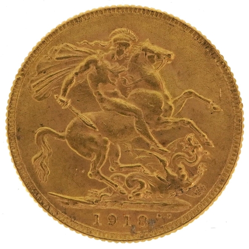 78 - George V 1918 gold sovereign, Bombay mint - this lot is sold without buyer’s premium, the hammer pri... 