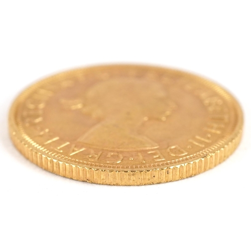 24 - Elizabeth II 1958 gold sovereign - this lot is sold without buyer’s premium, the hammer price is the... 