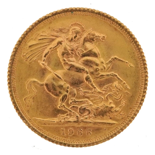 77 - Elizabeth II 1966 gold sovereign - this lot is sold without buyer’s premium, the hammer price is the... 