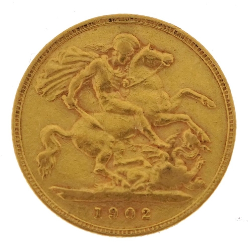 105 - Edward VII 1902 gold half sovereign - this lot is sold without buyer’s premium, the hammer price is ... 