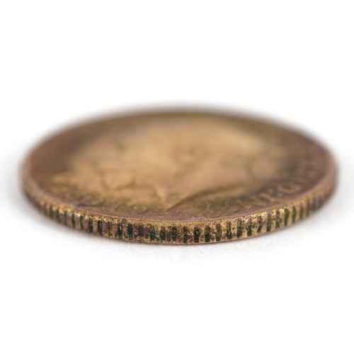 36 - George V 1913 gold half sovereign - this lot is sold without buyer’s premium, the hammer price is th... 