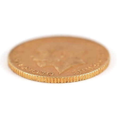 12 - George V 1911 gold half sovereign - this lot is sold without buyer’s premium, the hammer price is th... 