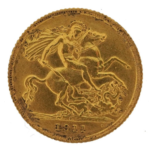 74 - George V 1911 gold half sovereign, Sydney mint - this lot is sold without buyer’s premium, the hamme... 