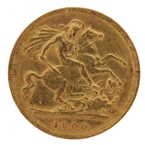 63 - Queen Victoria 1900 gold half sovereign - this lot is sold without buyer’s premium, the hammer price... 