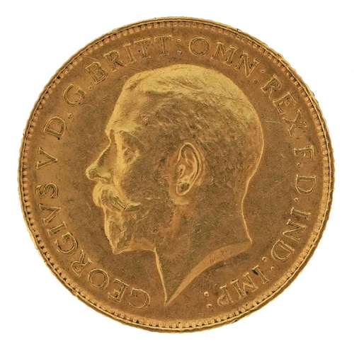 68 - George V 1913 gold half sovereign - this lot is sold without buyer’s premium, the hammer price is th... 