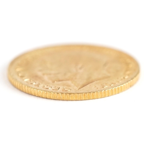 82 - George V 1911 gold half sovereign - this lot is sold without buyer’s premium, the hammer price is th... 