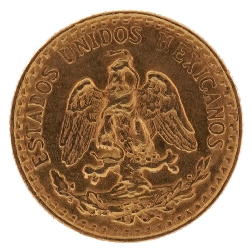 26 - Mexican 1945 dos pesos gold coin - this lot is sold without buyer’s premium, the hammer price is the... 