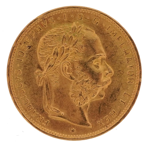 71 - Franz Joseph I Austrian 1892 twenty corona gold coin - this lot is sold without buyer’s premium, the... 