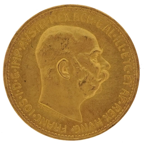 123 - Franz Joseph I Austrian 1915 twenty corona gold coin - this lot is sold without buyer’s premium, the... 