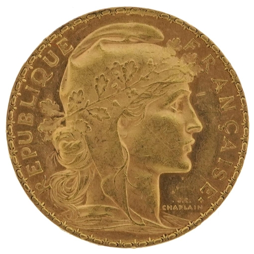 86 - French 1906 twenty francs gold coin - this lot is sold without buyer’s premium, the hammer price is ... 