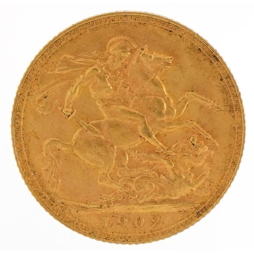 88 - Edward VII 1902 gold sovereign - this lot is sold without buyer’s premium, the hammer price is the p... 