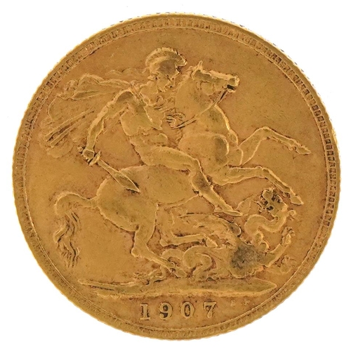 66 - Edward VII 1907 gold sovereign - this lot is sold without buyer’s premium, the hammer price is the p... 