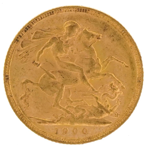 73 - Queen Victoria 1900 gold sovereign, Melbourne mint - this lot is sold without buyer’s premium, the h... 