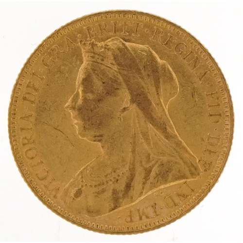 87 - Queen Victoria 1900 gold sovereign, Sydney mint - this lot is sold without buyer’s premium, the hamm... 