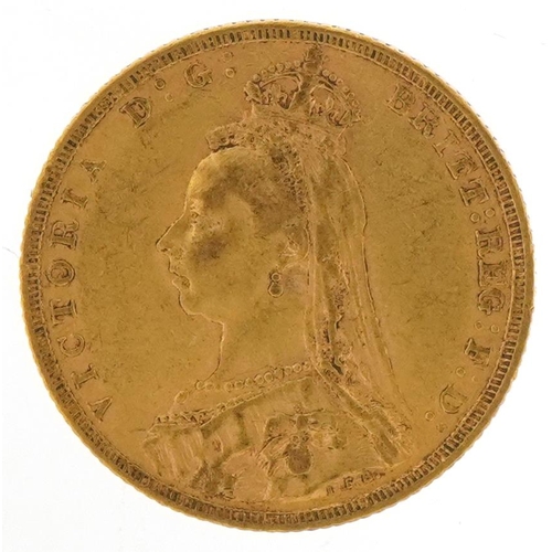 97 - Queen Victoria 1889 gold sovereign, Melbourne mint - this lot is sold without buyer’s premium, the h... 