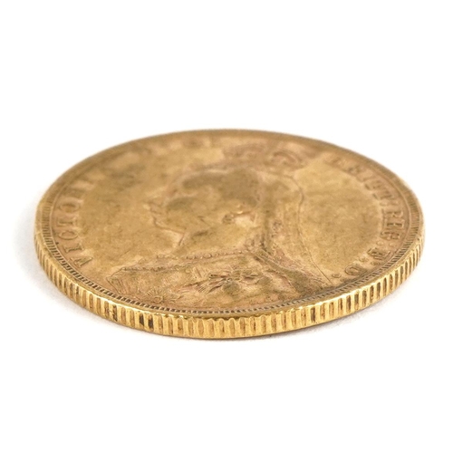 136 - Queen Victoria 1890 gold sovereign - this lot is sold without buyer’s premium, the hammer price is t... 