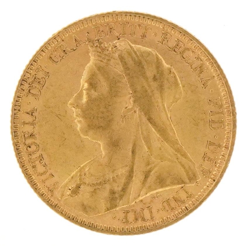 143 - Queen Victoria 1896 gold sovereign, Sydney mint - this lot is sold without buyer’s premium, the hamm... 