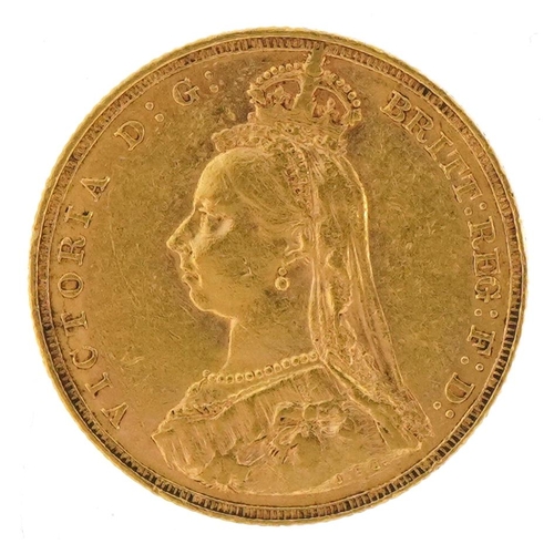 141 - Queen Victoria 1887 gold sovereign, Melbourne mint - this lot is sold without buyer’s premium, the h... 