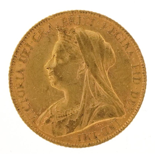 134 - Queen Victoria 1900 gold sovereign - this lot is sold without buyer’s premium, the hammer price is t... 