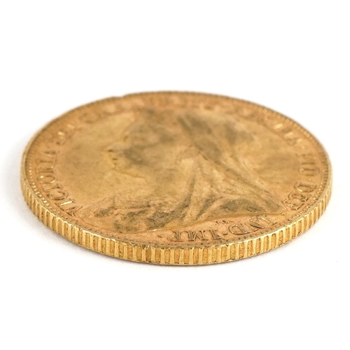 134 - Queen Victoria 1900 gold sovereign - this lot is sold without buyer’s premium, the hammer price is t... 