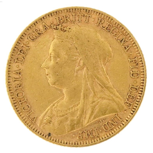 53 - Queen Victoria 1895 gold sovereign, Melbourne mint - this lot is sold without buyer’s premium, the h... 
