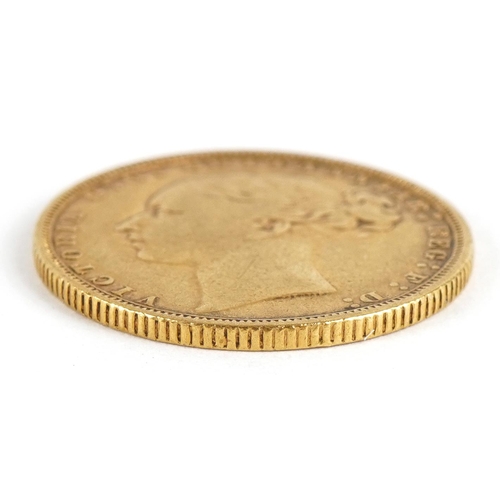 61 - Victoria Young Head 1884 gold sovereign - this lot is sold without buyer’s premium, the hammer price... 