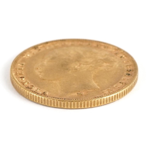 107 - Victoria Young Head 1879 gold sovereign, Melbourne mint  - this lot is sold without buyer’s premium,... 