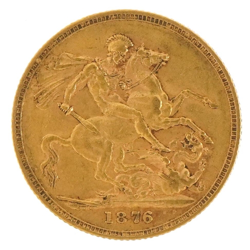 67 - Victoria Young Head 1876 gold sovereign, Sydney mint - this lot is sold without buyer’s premium, the... 