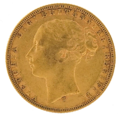 67 - Victoria Young Head 1876 gold sovereign, Sydney mint - this lot is sold without buyer’s premium, the... 