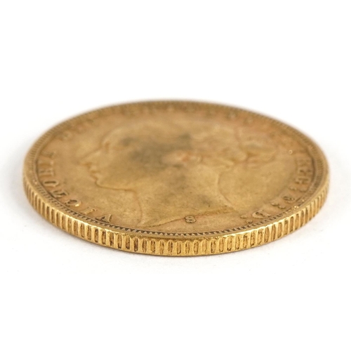 67 - Victoria Young Head 1876 gold sovereign, Sydney mint - this lot is sold without buyer’s premium, the... 