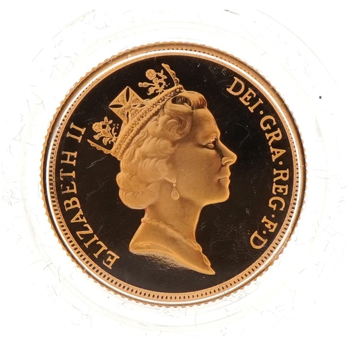 27 - Elizabeth II 1996 gold proof sovereign with fitted case and certificate numbered 4408 - this lot is ... 
