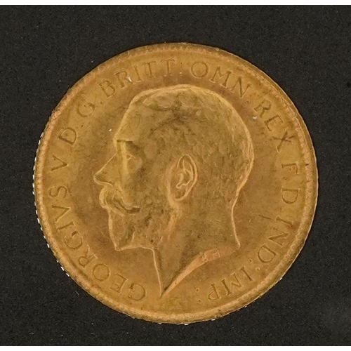 144 - George V 1914 gold half sovereign with fitted case - this lot is sold without buyer’s premium, the h... 