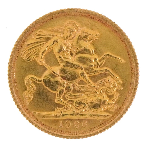 70 - Elizabeth II 1966 gold sovereign - this lot is sold without buyer’s premium, the hammer price is the... 