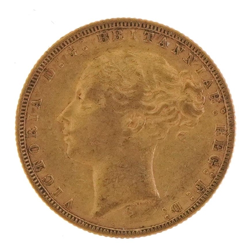 2 - Victoria Young Head 1873 gold sovereign, Sydney mint - this lot is sold without buyer’s premium, the... 
