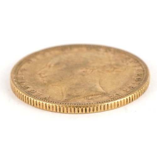 2 - Victoria Young Head 1873 gold sovereign, Sydney mint - this lot is sold without buyer’s premium, the... 