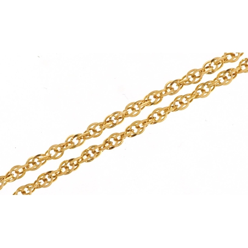 2294 - 9ct gold necklace, 45cm in length, 1.8g