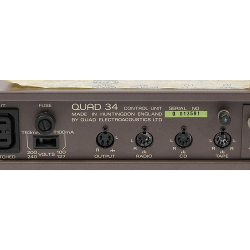 1248 - Quad audio equipment including FM4 tuner and 34 control unit, sold as seen