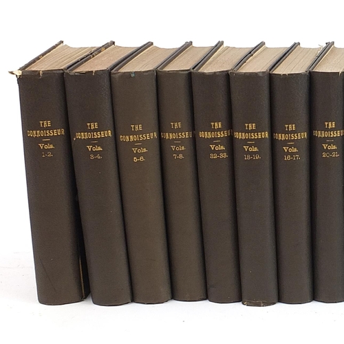 1257 - The Connoisseur, sixteen hardback books comprising volumes 1-37, various publishers