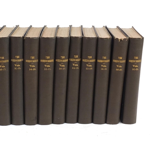 1257 - The Connoisseur, sixteen hardback books comprising volumes 1-37, various publishers