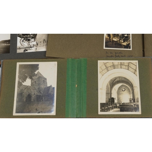 1260 - Good collection of early 20th century social history black and white photographs arranged in nine al... 