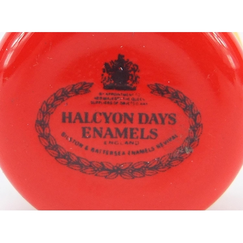 1201 - Halcyon Days enamel ring box, 2.3cm diameter