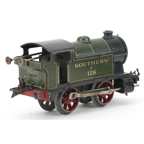 1405 - Hornby O gauge tinplate model railway M3 tank locomotive Southern 126 with box
