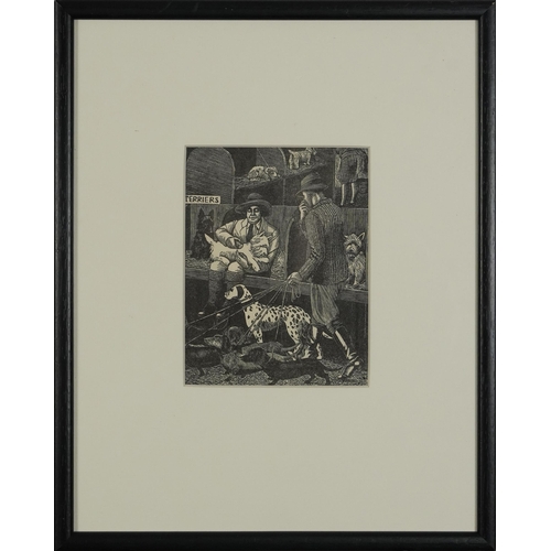 1281 - Tirzah Garwood, wife of Eric Ravilious - The Dog Show, print, various inscriptions verso including T... 